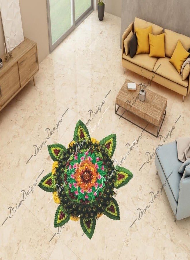 DivineDesigns ملصق رانجولي أخضر مستوحى من الطبيعة من تصميمات ديفاين ديزاينز، ذاتي اللصق للمنزل - Image 1